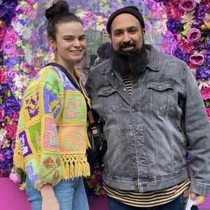 Upcycled Oversized Granny Cardigan made of Vintage Afghan